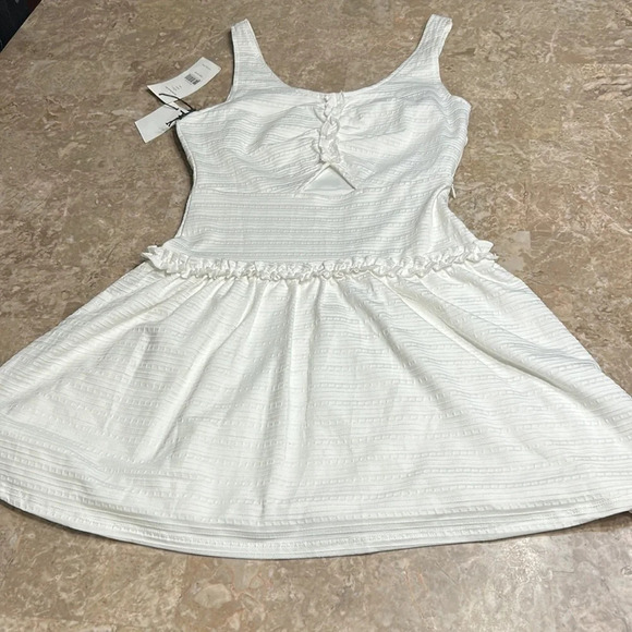 ALI&JAY white halter dress,frill,cut out,fit&flare,flare Dress Up Buttercup, - Picture 6 of 16